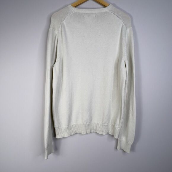 Goodthreads Mens Polar Bear Crewneck Cotton Sweater Cream Ivory Size Large - Picture 3 of 7